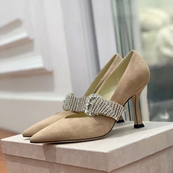 the new ms wedding dress single shoe buckle high-heeled black diamond deerskin original single quality
the new ms wedding dress single shoe buckle high-heeled black diamond deerskin original single quality