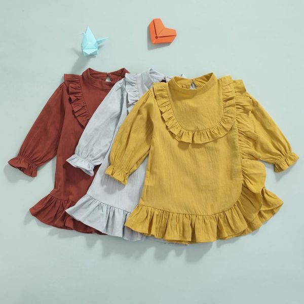 girl's dresses 1-5 years old children's autumn high-quality pure cotton ruffled dress for girls with a solid color long-sleeved ro, Red;yellow
girl's dresses 1-5 years old children's autumn high-quality pure cotton ruffled dress for girls with a solid color long-sleeved ro, Red;yellow
