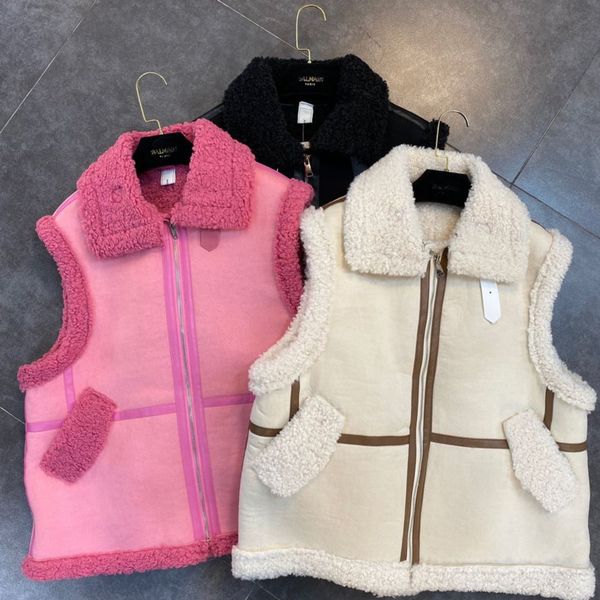 2021 autumn new female fashion turn down collar with no sleeves cut pockets thick casual decoration vest gf6v, Black;white 
2021 autumn new female fashion turn down collar with no sleeves cut pockets thick casual decoration vest gf6v, Black;white