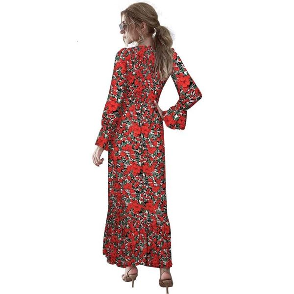 2021 new autumn floral women o-neck flared long sleeve ruffles patchwork polka dot boho es elegant casual midi rx48, Black;gray
2021 new autumn floral women o-neck flared long sleeve ruffles patchwork polka dot boho es elegant casual midi rx48, Black;gray