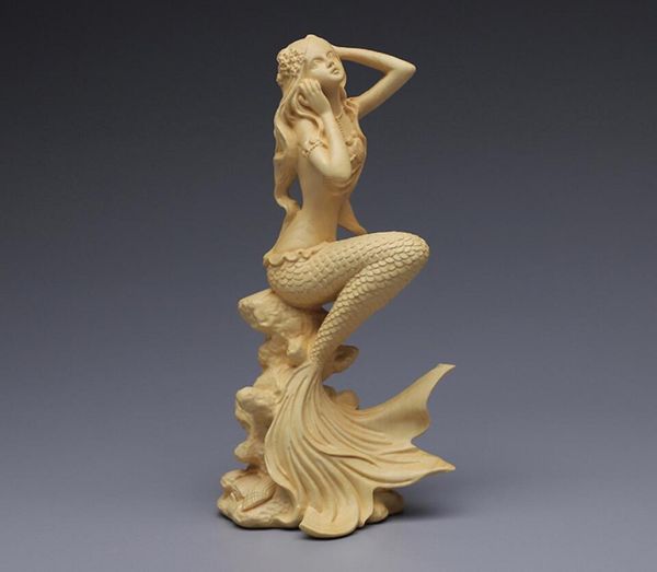 mermaid statue sculpture hand carved wood carving vintage folk natural wood boxwood statue figures handmade wooden cute tea pet
mermaid statue sculpture hand carved wood carving vintage folk natural wood boxwood statue figures handmade wooden cute tea pet