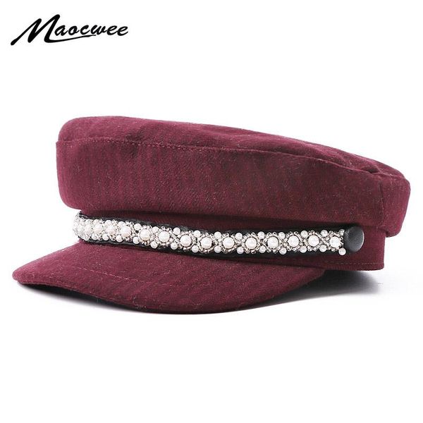 berets fashion pearl military hat spring summer sailor for women men outdoor sun visor windproof stripe restore, Blue;gray
berets fashion pearl military hat spring summer sailor for women men outdoor sun visor windproof stripe restore, Blue;gray
