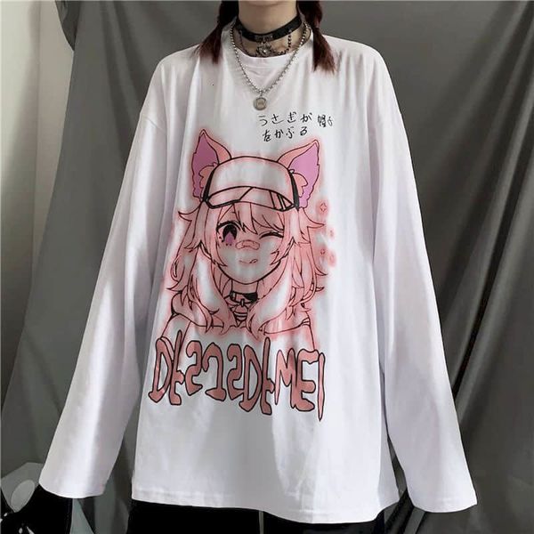2021 t-shirt autumn new korean student harajuku comic girl style print loose female ins superior trend pftq, White
2021 t-shirt autumn new korean student harajuku comic girl style print loose female ins superior trend pftq, White