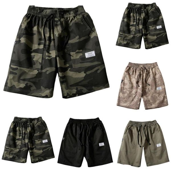 men's shorts mens clothing fashion loose cargo military camouflage solid short army green casual summer wear pants men, White;black
men's shorts mens clothing fashion loose cargo military camouflage solid short army green casual summer wear pants men, White;black