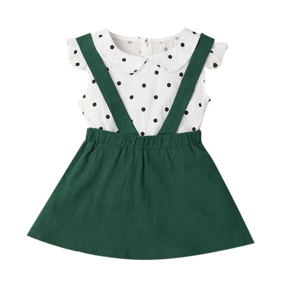 toddler baby girls clothes suit two-piece set spot printed flying sleeve t-shirt overall skirt suit for kids children summer new, White
toddler baby girls clothes suit two-piece set spot printed flying sleeve t-shirt overall skirt suit for kids children summer new, White