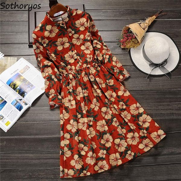 casual dresses dress women knee-length long sleeve flare floral printed korean style button corduroy students classic chic, Black;gray
casual dresses dress women knee-length long sleeve flare floral printed korean style button corduroy students classic chic, Black;gray