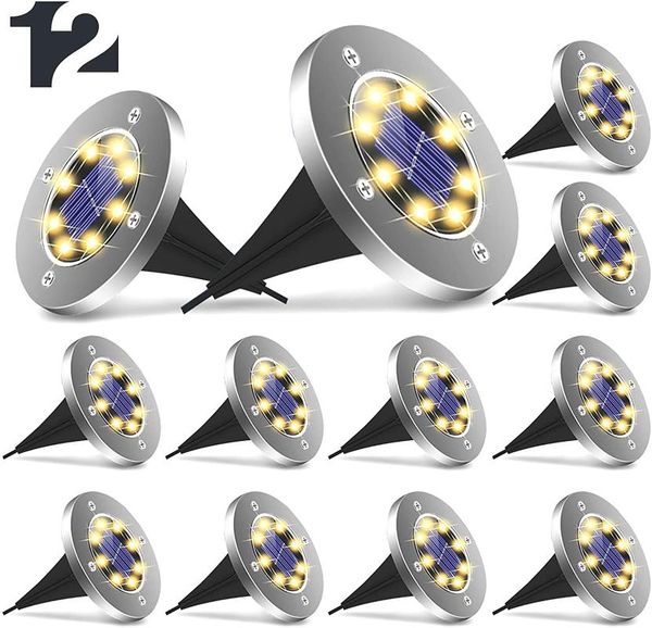 solar lamps 12pack 8 led powered disk lights outdoor waterproof garden landscape lighting for yard deck lawn patio pathway walkway
solar lamps 12pack 8 led powered disk lights outdoor waterproof garden landscape lighting for yard deck lawn patio pathway walkway