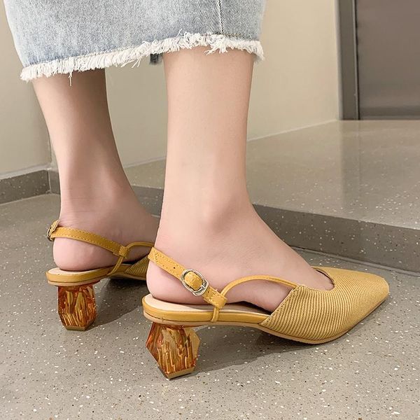 dress shoes 2021 summer style buckle retro simple ladies high heels french crystal heel solid color square toe sandals., Black
dress shoes 2021 summer style buckle retro simple ladies high heels french crystal heel solid color square toe sandals., Black