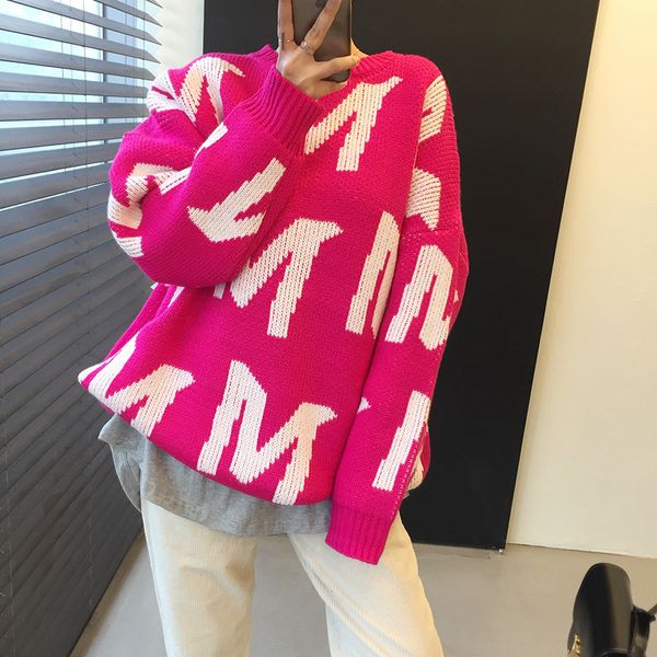 womens loose knit sweater autumn fashion letter printing simple long sleeve large size casual pullover sweater, White;black
womens loose knit sweater autumn fashion letter printing simple long sleeve large size casual pullover sweater, White;black