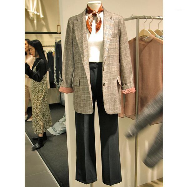 women's suits & blazers 2021 woman coats harajuku coat streetwear jackets clothes plus size houndstooth womens jacket women, White;black
women's suits & blazers 2021 woman coats harajuku coat streetwear jackets clothes plus size houndstooth womens jacket women, White;black