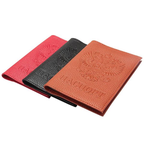 card holders russia double eagle travel passport cover case women men genuine leather holder, Brown;gray
card holders russia double eagle travel passport cover case women men genuine leather holder, Brown;gray