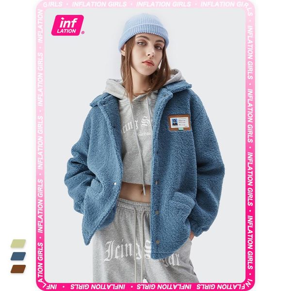 women's jackets inflation winter vintage jacket women thick warm outwear trendy turn down collar lambswool coat female overcoats 38313g, Black;brown
women's jackets inflation winter vintage jacket women thick warm outwear trendy turn down collar lambswool coat female overcoats 38313g, Black;brown