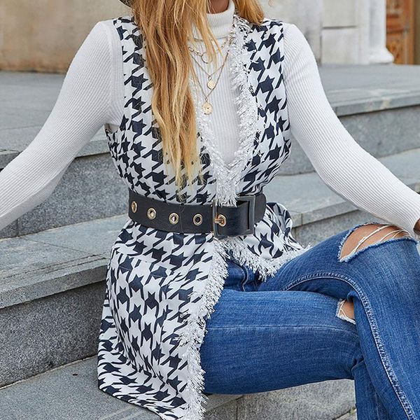 women's vests carde homes 2021 winter black white plaid open stitch medium and long women vest casual fashion no collar lady outerwear
women's vests carde homes 2021 winter black white plaid open stitch medium and long women vest casual fashion no collar lady outerwear