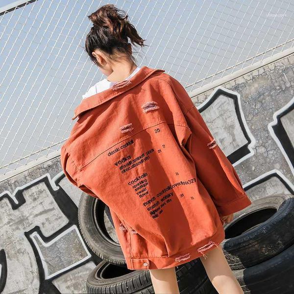 women's jackets harajuku hole embroidery denim jacket women student outwear spring oversized loose mid long jeans coat female streetwea, Black;brown
women's jackets harajuku hole embroidery denim jacket women student outwear spring oversized loose mid long jeans coat female streetwea, Black;brown