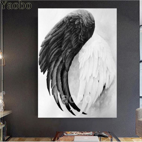 diamond painting arrival embroidery black and white angel wings cross stitch kits full square round mosaic decor
diamond painting arrival embroidery black and white angel wings cross stitch kits full square round mosaic decor