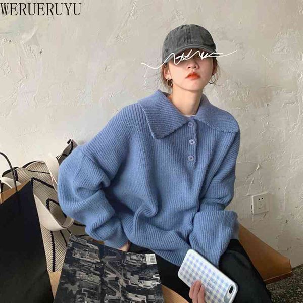 werueruyu winter women cardigans sweater knitted jacket girls korean chic woman's sweaters jersey knit 210608, White;black
werueruyu winter women cardigans sweater knitted jacket girls korean chic woman's sweaters jersey knit 210608, White;black