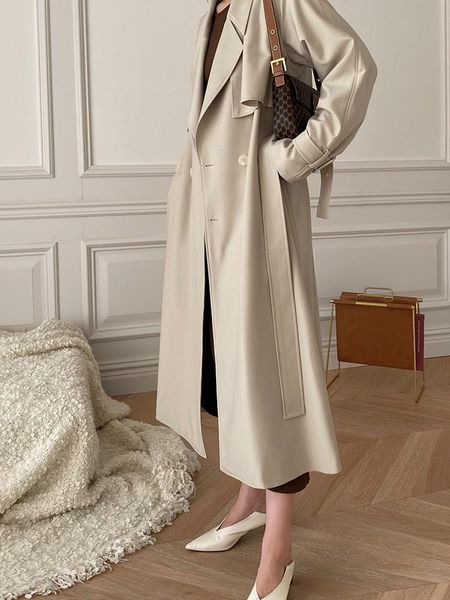 women's trench coats european brand design fashion beige white long windbreaker plus size, Tan;black
women's trench coats european brand design fashion beige white long windbreaker plus size, Tan;black
