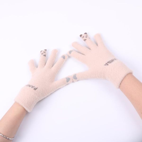 five fingers gloves mink glove female autumn and winter korean touch screen plush warm cycling windproof versatile thickened cold proof glov, Blue;gray
five fingers gloves mink glove female autumn and winter korean touch screen plush warm cycling windproof versatile thickened cold proof glov, Blue;gray