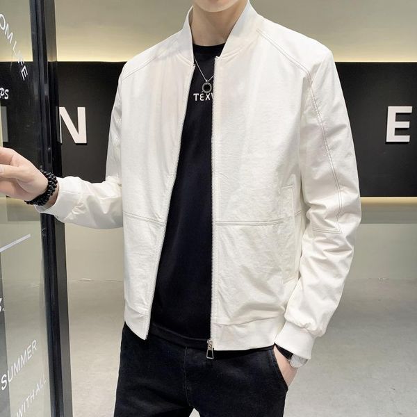 men's jackets 2021 autumn coat youth korean trend baseball suit casual long sleeve stand collar jacket brand wear, Black;brown
men's jackets 2021 autumn coat youth korean trend baseball suit casual long sleeve stand collar jacket brand wear, Black;brown