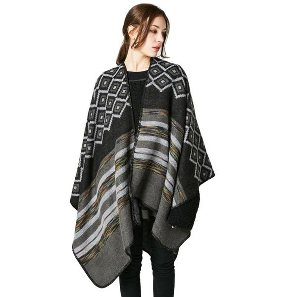 scarves autumn winter fashion shawl poncho women loose outerwear coat oversized knitted cape sweater warm soft six types, Blue;gray
scarves autumn winter fashion shawl poncho women loose outerwear coat oversized knitted cape sweater warm soft six types, Blue;gray