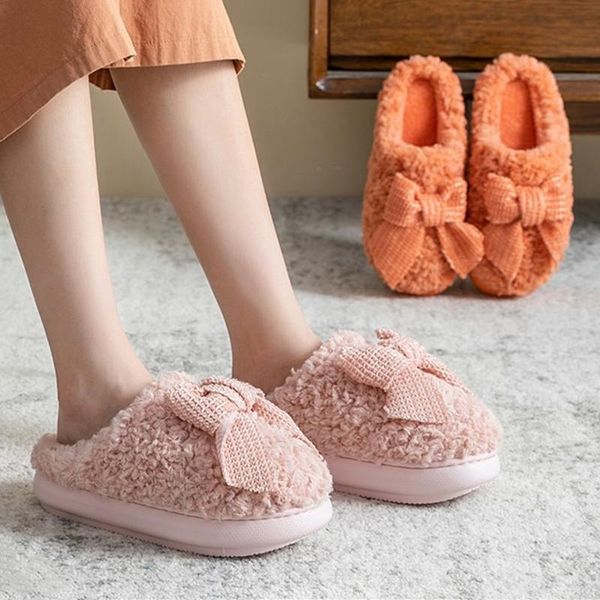 winter thick sole platform women fur slippers cute bow-knot warm plush indoor flats bedroom pink ladies furry slides, Black
winter thick sole platform women fur slippers cute bow-knot warm plush indoor flats bedroom pink ladies furry slides, Black