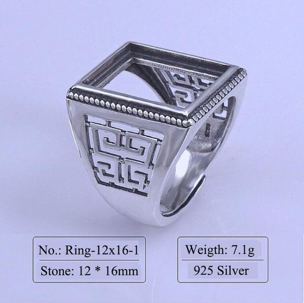 cluster rings 925 silver semi mount ring for man vintage setting without stone main size 12mm*16mm, Golden;silver
cluster rings 925 silver semi mount ring for man vintage setting without stone main size 12mm*16mm, Golden;silver