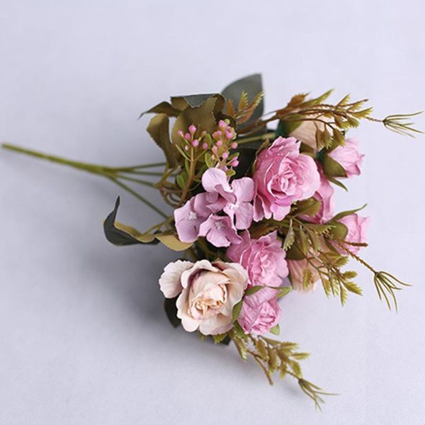 decorative flowers & wreaths 1pcs artificial rose flower fake bunch plant leaves office home el wedding decor
decorative flowers & wreaths 1pcs artificial rose flower fake bunch plant leaves office home el wedding decor