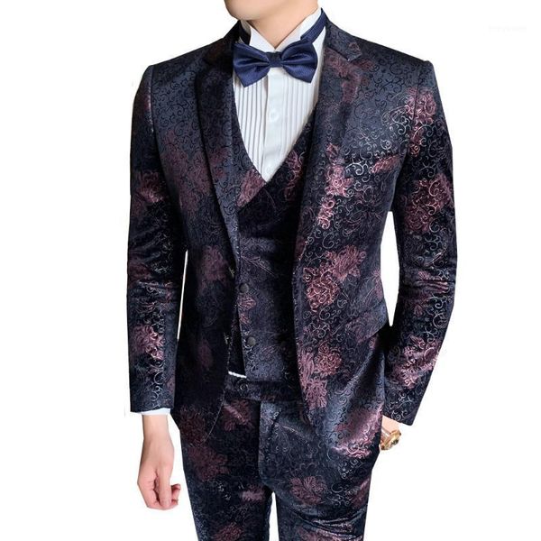 men's suits & blazers vintage floral for men 2021 slim fit velvet suit 3 piece wedding bridegroom outfit elegant stage prom party dinne, White;black
men's suits & blazers vintage floral for men 2021 slim fit velvet suit 3 piece wedding bridegroom outfit elegant stage prom party dinne, White;black