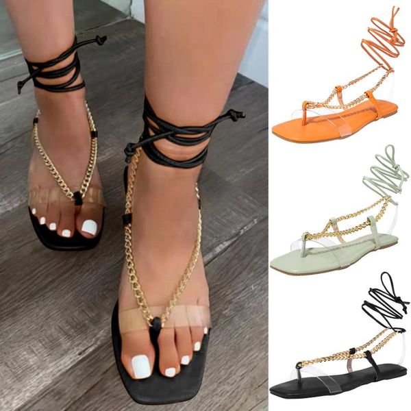 sandals women's 2021 summer shoe for women flat chain lace up slippers flip flops outdoor round toe shoes roman straps, Black
sandals women's 2021 summer shoe for women flat chain lace up slippers flip flops outdoor round toe shoes roman straps, Black