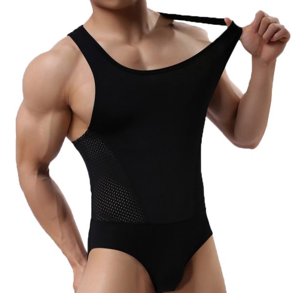mens undershirts seamless ice silk mesh jumpsuits leotard underwear wrestling singlet sports fitness bodybuilding bodysuits, White;black
mens undershirts seamless ice silk mesh jumpsuits leotard underwear wrestling singlet sports fitness bodybuilding bodysuits, White;black