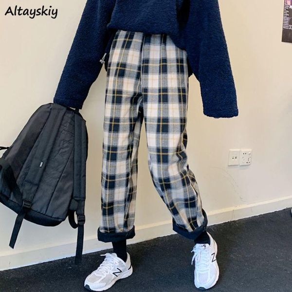 women's pants & capris women plaid vintage winter thicken loose straight casual pantalones chic plus velvet all-match warm street wear, Black;white
women's pants & capris women plaid vintage winter thicken loose straight casual pantalones chic plus velvet all-match warm street wear, Black;white