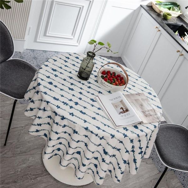 table cloth cilected navy blue striped printed round tablecloth 150cm nordic ins simple cotton and linen home cover decoration 1pc
table cloth cilected navy blue striped printed round tablecloth 150cm nordic ins simple cotton and linen home cover decoration 1pc