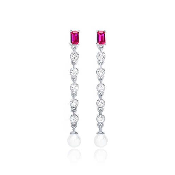 silver dangle pearl earrings ruby stone elegant long earring silver pearl push back drop earrings
silver dangle pearl earrings ruby stone elegant long earring silver pearl push back drop earrings
