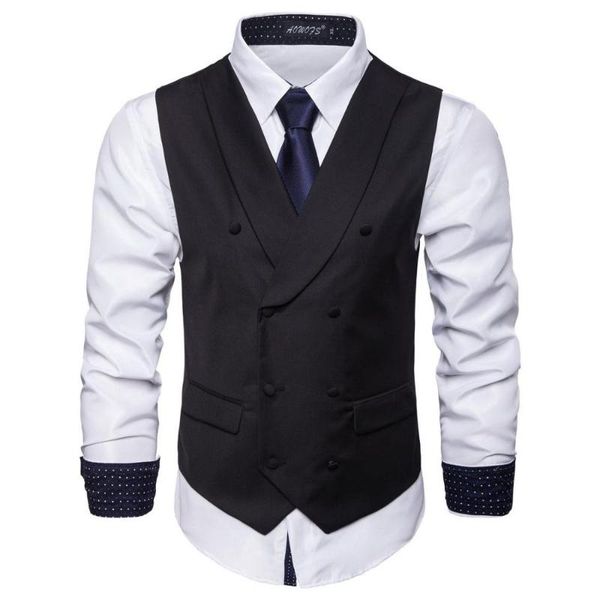 men's vests fashion 2021 spring autumn bridegroom solid color double-breasted vest business casual s-5xl, Black;white
men's vests fashion 2021 spring autumn bridegroom solid color double-breasted vest business casual s-5xl, Black;white