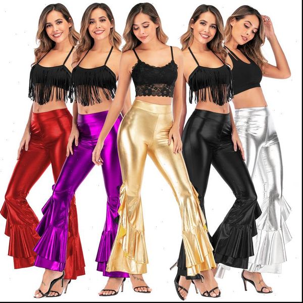 women wide leg flare pants metallic liquid stretchy bell bottom flared leggings long palazzo vintage disco trousers pantalones, Black;white
women wide leg flare pants metallic liquid stretchy bell bottom flared leggings long palazzo vintage disco trousers pantalones, Black;white