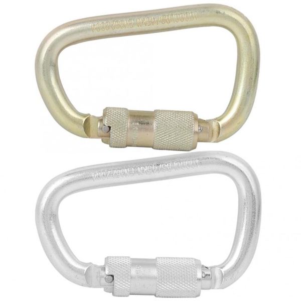 cords, slings and webbing 45kn high load bearing master lock outdoor automatic locking d-shaped carabiner for rock climbing accessories
cords, slings and webbing 45kn high load bearing master lock outdoor automatic locking d-shaped carabiner for rock climbing accessories