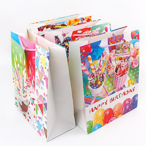 gift wrap 12pcs party birthday happy pattern with handle bag candy packaging paper bags
gift wrap 12pcs party birthday happy pattern with handle bag candy packaging paper bags
