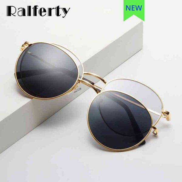 ralferty men women's glasses 2 in 1 clip on glasses kit round magnet sunglasses anti uva uvb metal glasses framework recipe, Silver
ralferty men women's glasses 2 in 1 clip on glasses kit round magnet sunglasses anti uva uvb metal glasses framework recipe, Silver