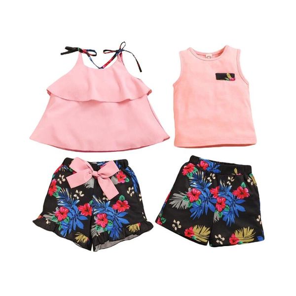 2021 summer brother and sister vest set sleeveless solid color and flower print short pants 2-piece suits 1-4years, White
2021 summer brother and sister vest set sleeveless solid color and flower print short pants 2-piece suits 1-4years, White