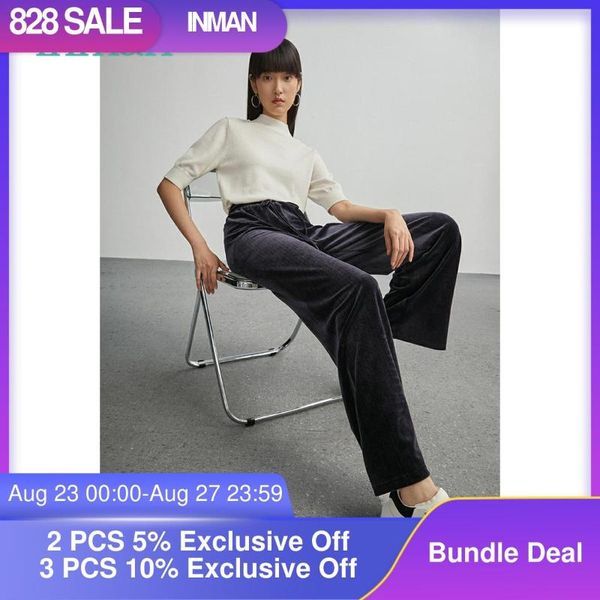 women's pants & capris inman autumn casual women tether elastic design soild color all-match female bottoms corduroy trousers, Black;white
women's pants & capris inman autumn casual women tether elastic design soild color all-match female bottoms corduroy trousers, Black;white