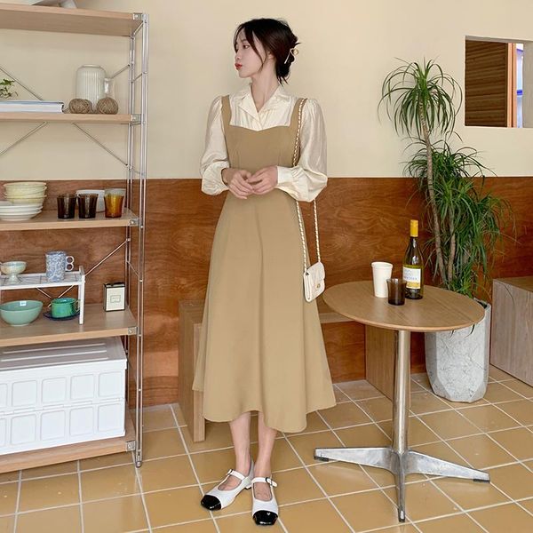 casual dresses vintage style fake two piece a-line patchwork high waist long sleeve dress aesthetic clothes autumn arrival korean clothing, Black;gray
casual dresses vintage style fake two piece a-line patchwork high waist long sleeve dress aesthetic clothes autumn arrival korean clothing, Black;gray