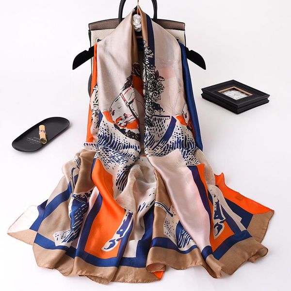 scarves satin silk scarf women feeling long shawls double faces brand head 180*90cm w142, Blue;gray
scarves satin silk scarf women feeling long shawls double faces brand head 180*90cm w142, Blue;gray