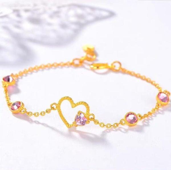 link, chain hi romantic women heart stone bracelet female 24k gold hand party friend birthday gift girl fine jewelry womens wedding, Black
link, chain hi romantic women heart stone bracelet female 24k gold hand party friend birthday gift girl fine jewelry womens wedding, Black