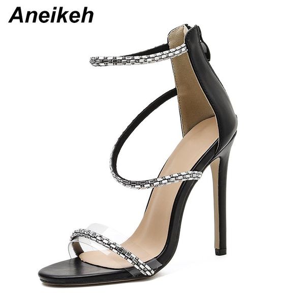 sandals aneikeh summer pvc women shoes ankle-wrap concise bling thin heels zip ankle strap party round toe 35~40 black 2021
sandals aneikeh summer pvc women shoes ankle-wrap concise bling thin heels zip ankle strap party round toe 35~40 black 2021