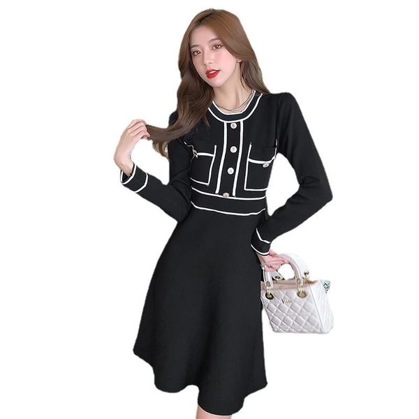 casual dresses dress 2021 autumn contrast color waist slimming knitted korean fashion women's clothing long sleeve, Black;gray
casual dresses dress 2021 autumn contrast color waist slimming knitted korean fashion women's clothing long sleeve, Black;gray