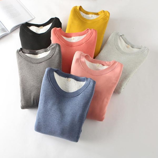 women thick fleece sweatshirt winter velvet warm slim sweatshirts casual o-neck underwear fleece lady sudadera mujer, Black
women thick fleece sweatshirt winter velvet warm slim sweatshirts casual o-neck underwear fleece lady sudadera mujer, Black