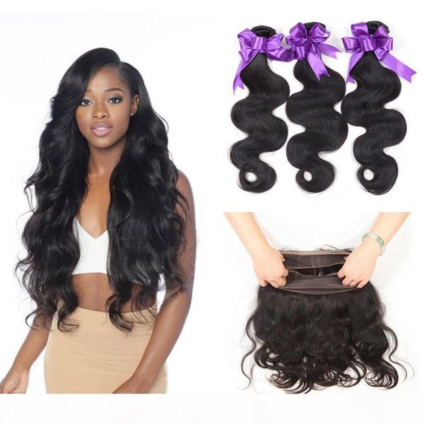 pre plucked 360 lace frontal with bundles brazilian body wave human hair weave 3 bundles with 360 full lace band frontal natural color, Black;brown
pre plucked 360 lace frontal with bundles brazilian body wave human hair weave 3 bundles with 360 full lace band frontal natural color, Black;brown