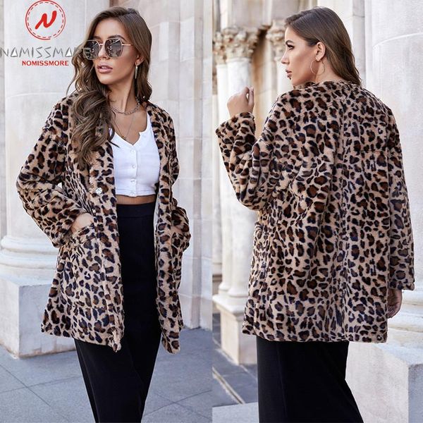 women's jackets fashion leopard print coat for women single-breasted design pockets decor v-neck long sleeve plush casual loose cardiga, Black;brown
women's jackets fashion leopard print coat for women single-breasted design pockets decor v-neck long sleeve plush casual loose cardiga, Black;brown