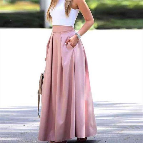 summer long solid pleated casual womens skirts high waist elegant work ol maxi skirt faldas saia jupe, Black
summer long solid pleated casual womens skirts high waist elegant work ol maxi skirt faldas saia jupe, Black
