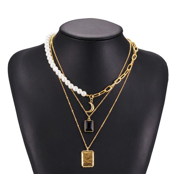pendant necklaces layered chain necklace neck chains exaggerated portrait coin women's retro simple pearl punk choker jewelry, Silver
pendant necklaces layered chain necklace neck chains exaggerated portrait coin women's retro simple pearl punk choker jewelry, Silver